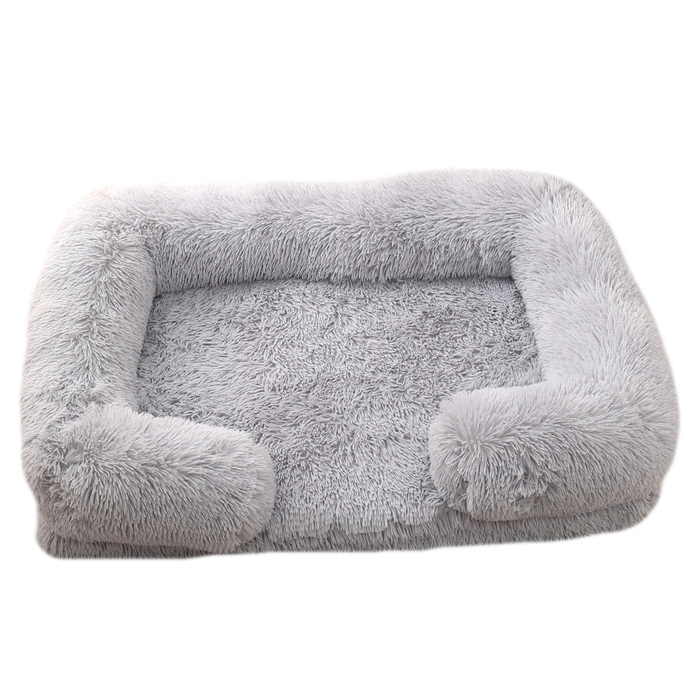 Plush Round Pet Bed For Warm Winter Comfort