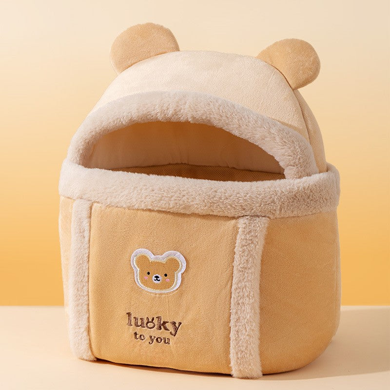 Animal-Shaped Pet Carrier Backpack With Shoulder Strap For Travel