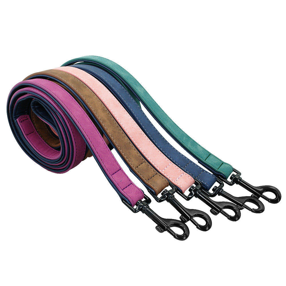 Pet Leash Durable Pull-Resistant Leather Walking Lead