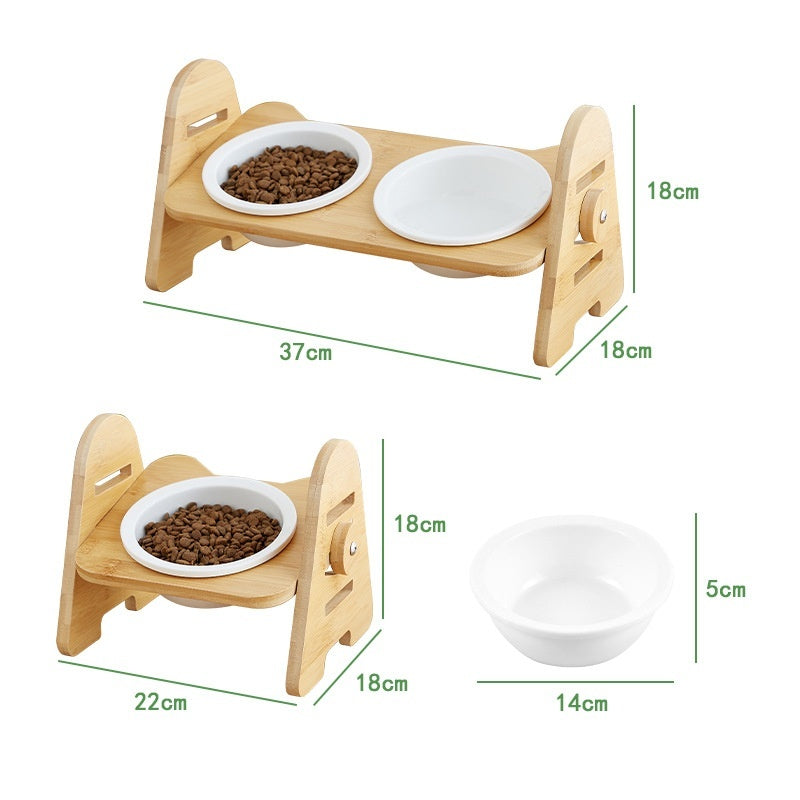Oblique Mouth Pet Bowl Cervical Spine Protection Feeder