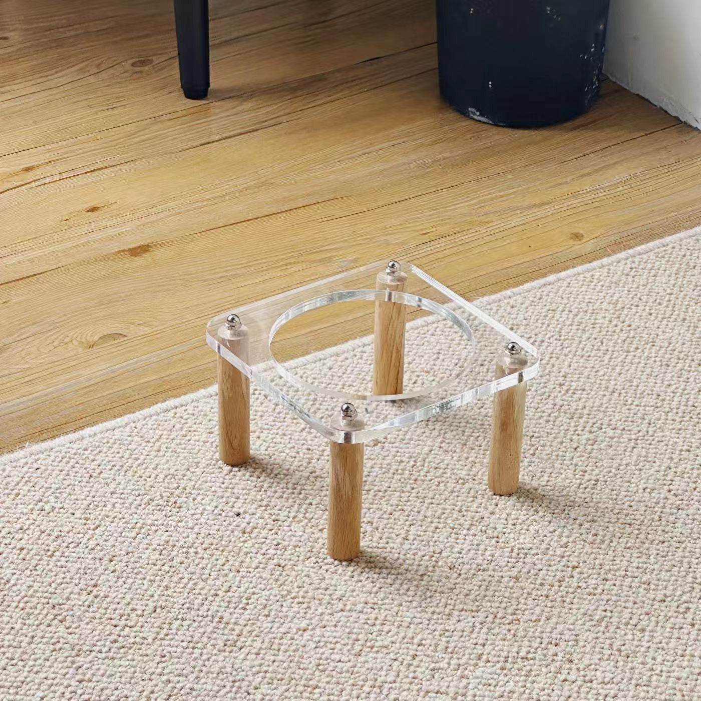Anti-Tumble High-Leg Pet Water and Food Bowl Ceramic Double Set