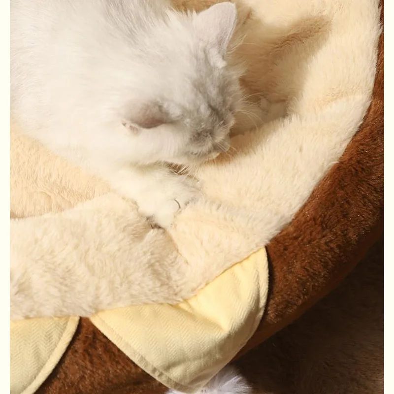 Round Pet Sofa Bed Soft Warm Cushion Mattress Deep Sleep Pad