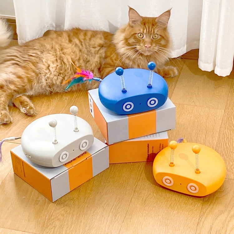 Electric Laser Pet Teaser Turntable Rechargeable Smart Toy