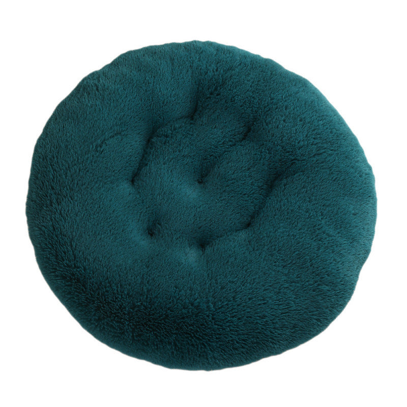 Round Plush Pet Bed Warm Soft Sleep Mat for Pets