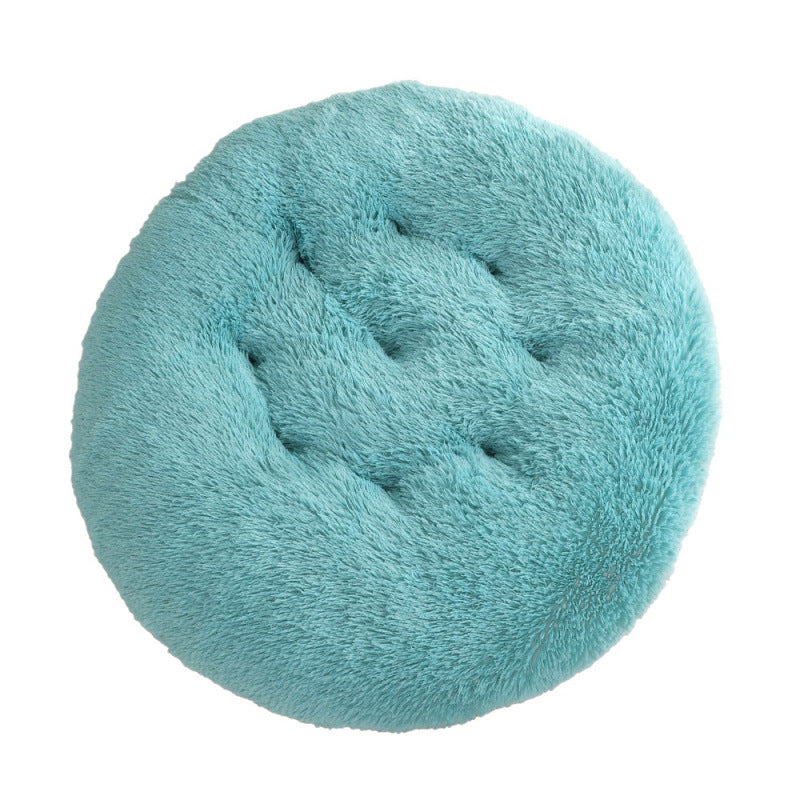 Round Plush Pet Bed Warm Soft Sleep Mat for Pets