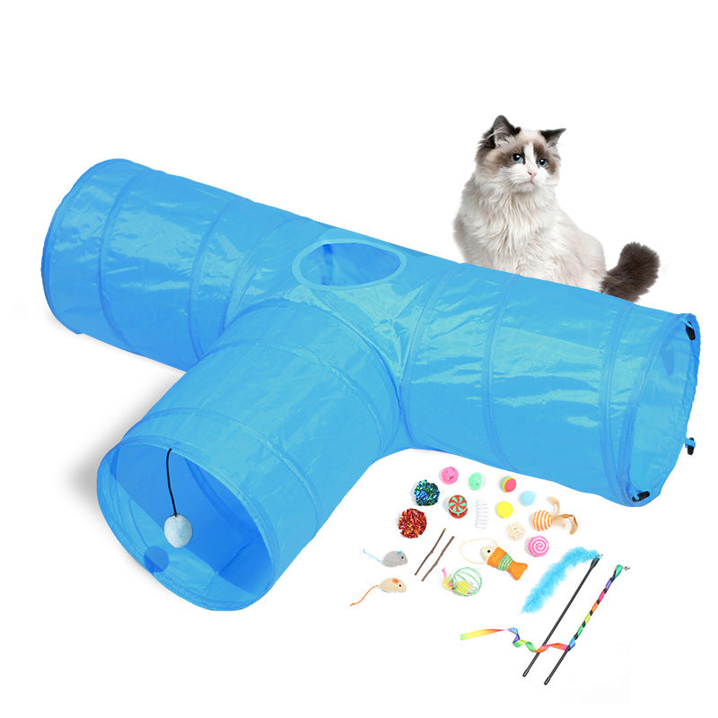 Foldable Pet Tunnel Interactive Climbing Path Fun Toy
