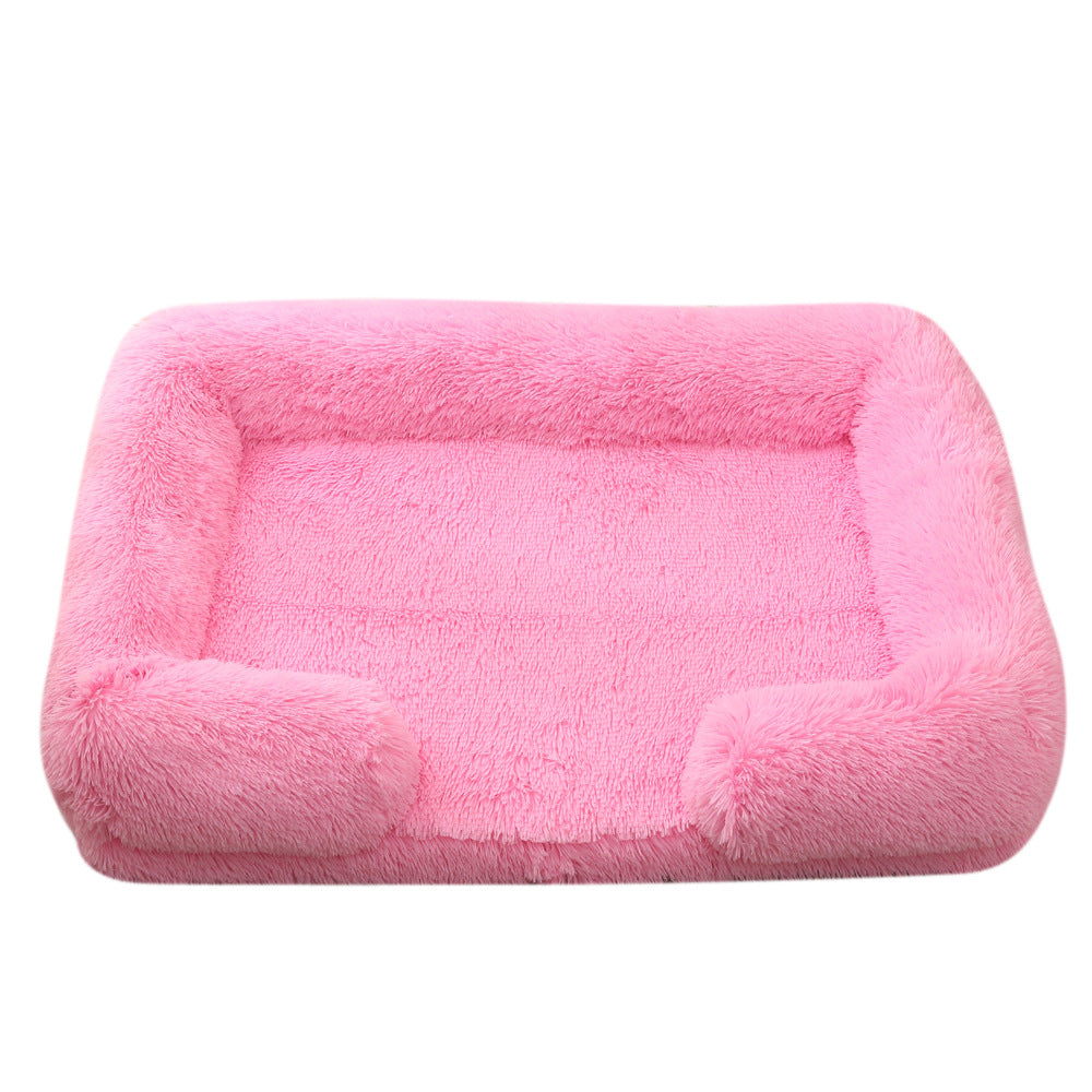 Plush Round Pet Bed For Warm Winter Comfort