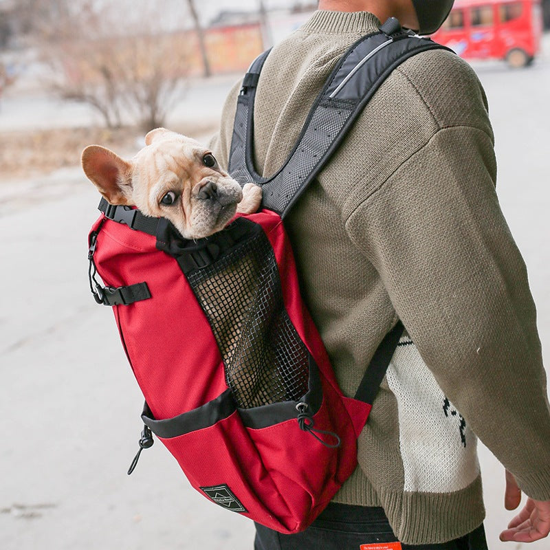 Pet Carrier Backpack Double Shoulder Portable Outdoor Travel Bag