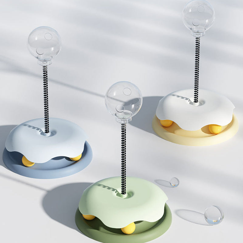 2-in-1 Pet Turntable Ball Toy Interactive Food Dispensing Fun Toy