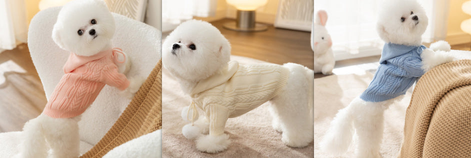 Striped Pet Sweater Cardigan Soft Knit Clothing