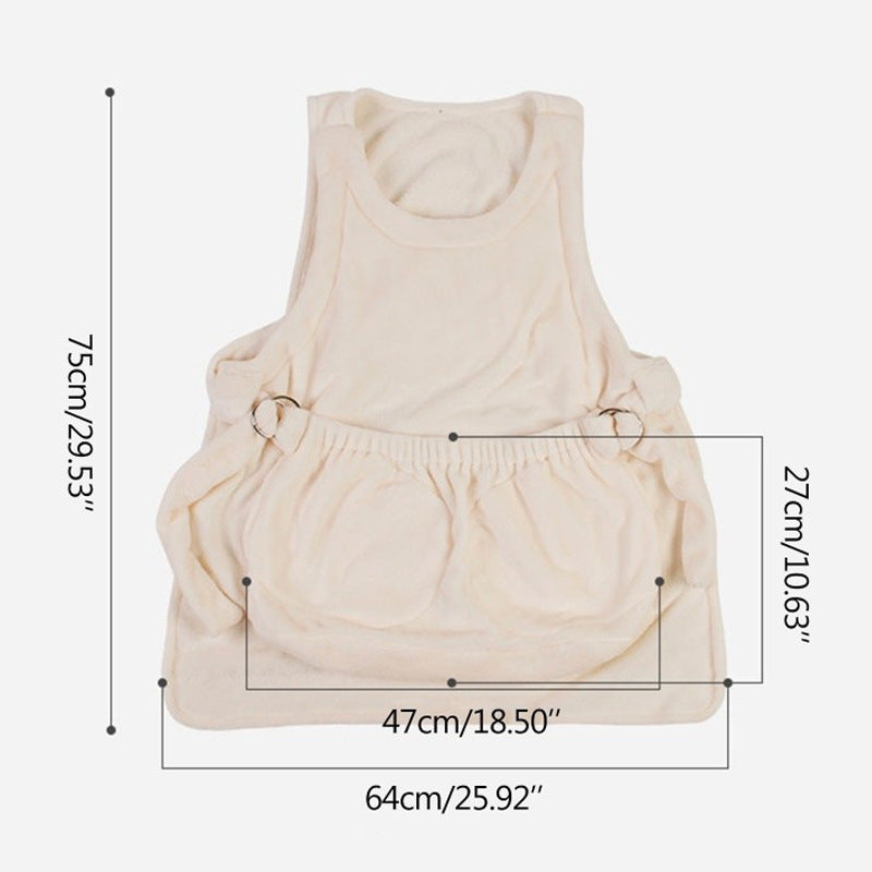 Outdoor Pet Carrier Apron For Hands-Free Travel And Comfort