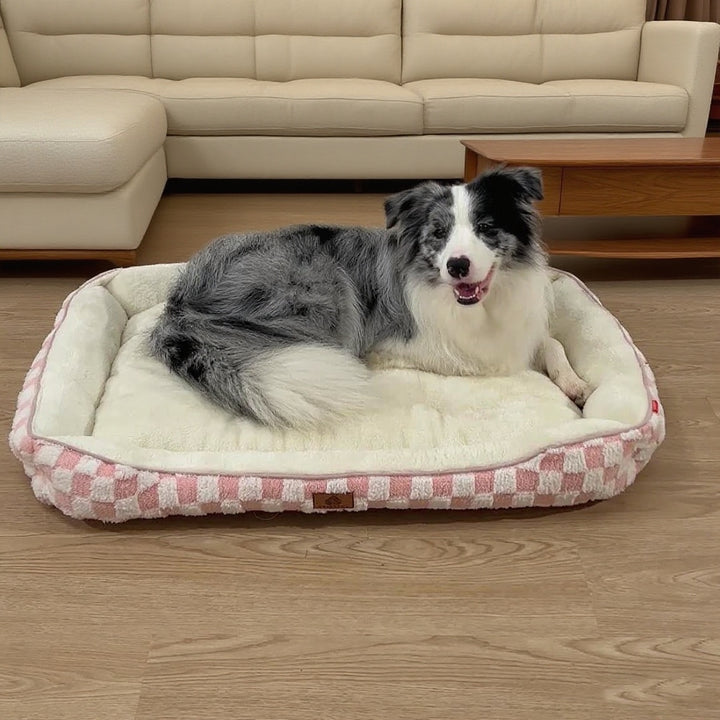 Thickened Warm Plaid Pet Bed Soft PP Cotton Mattress