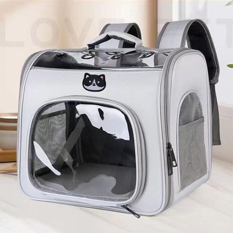 Outdoor Breathable Transparent Pet Carrier With Spacious Design
