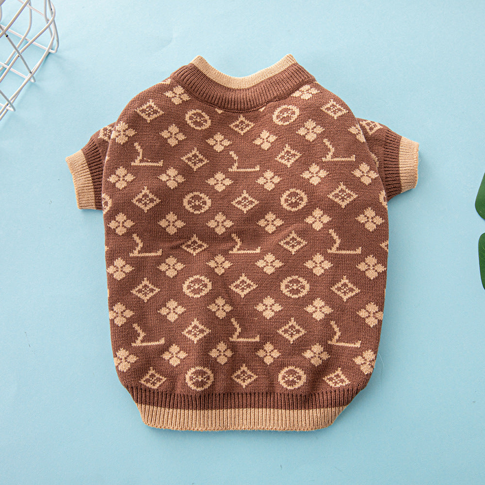 Pet Sweater Autumn Winter Thick Warm Soft Knit Clothing