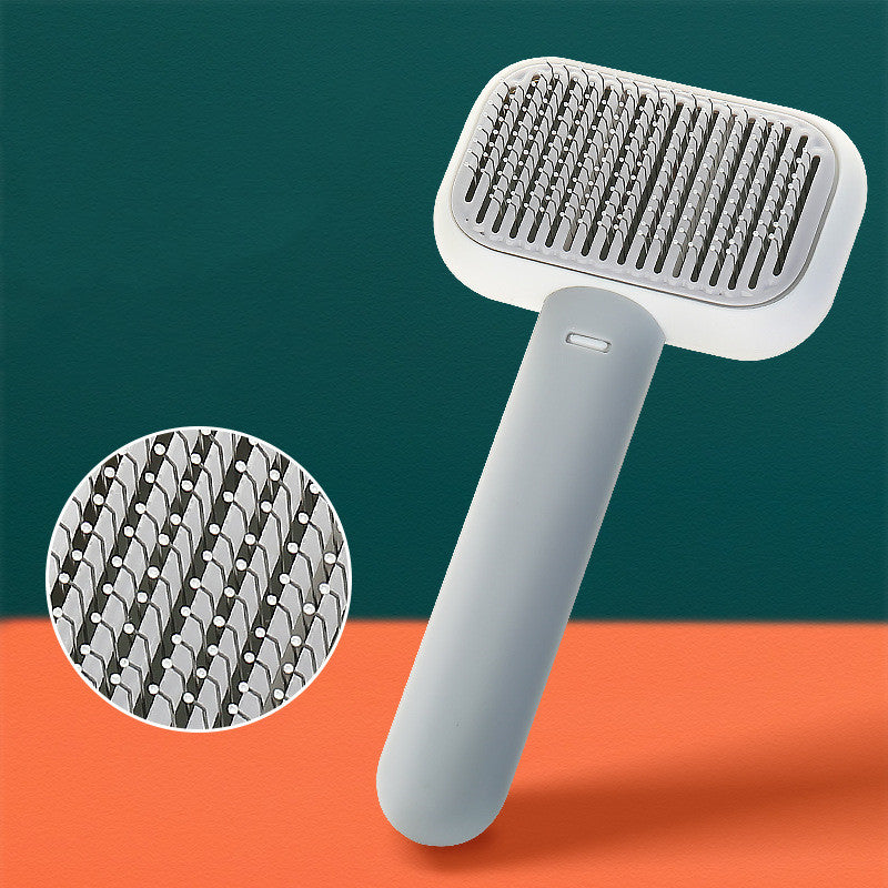Stainless Steel Pet Grooming Brush For Hair Detangling And Cleaning