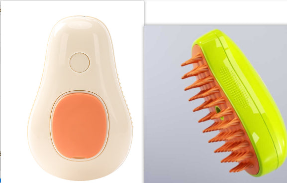 Electric Steam Pet Brush Self-Cleaning Grooming Comb for Massage