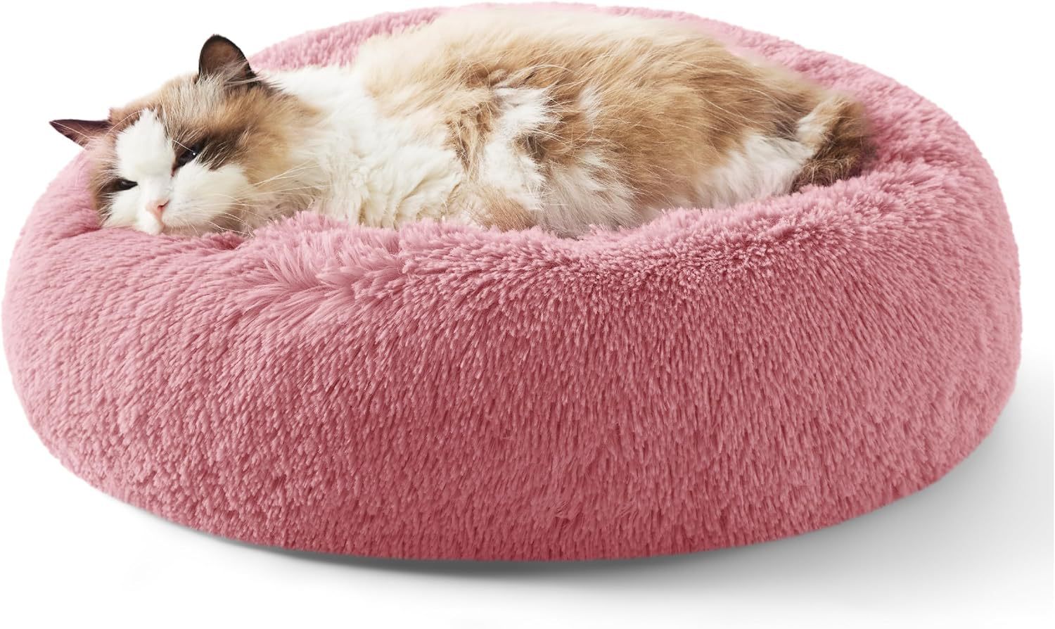 Indoor Solid Color Non-Slip Fluffy Plush Comfortable Pet Bed