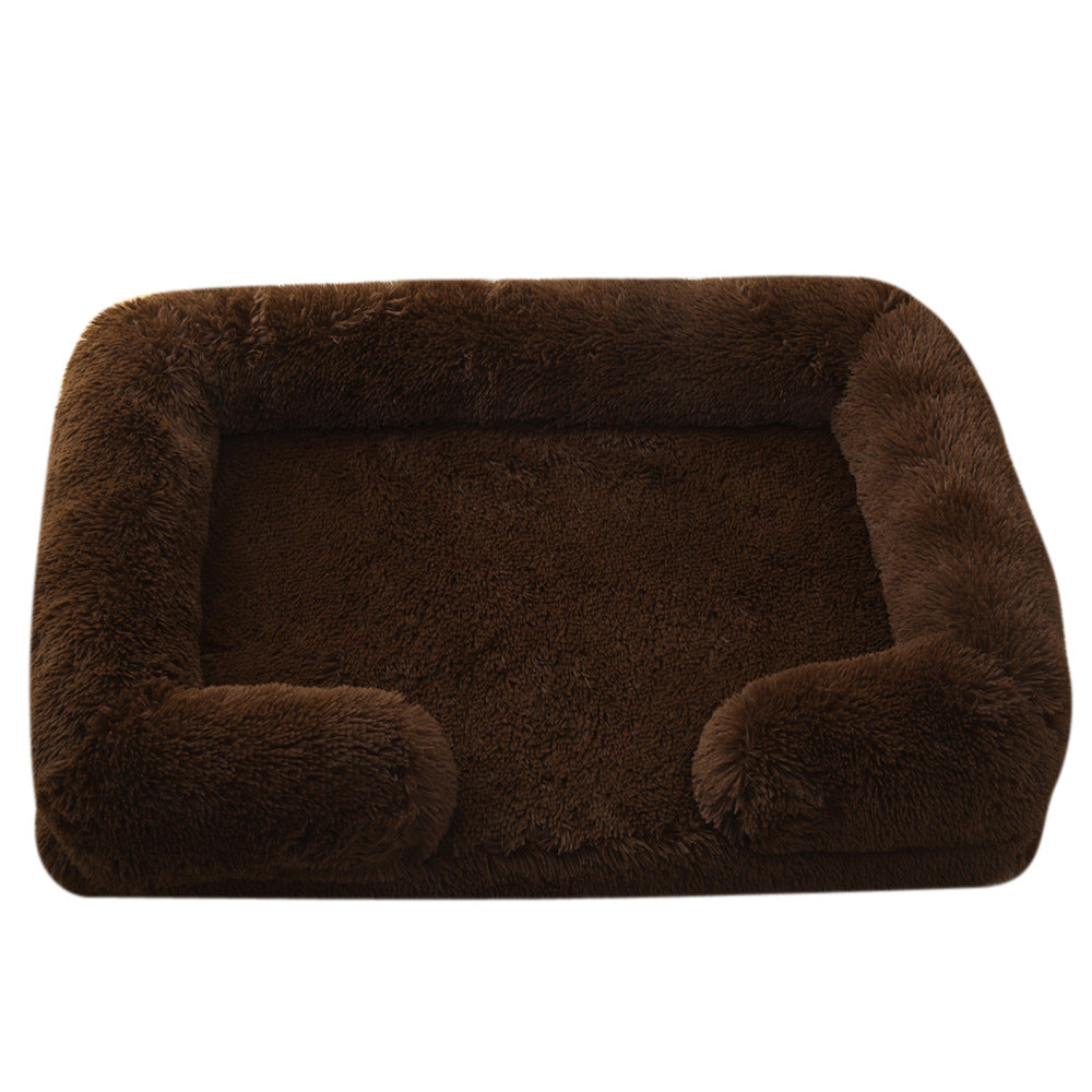 Plush Round Pet Bed For Warm Winter Comfort