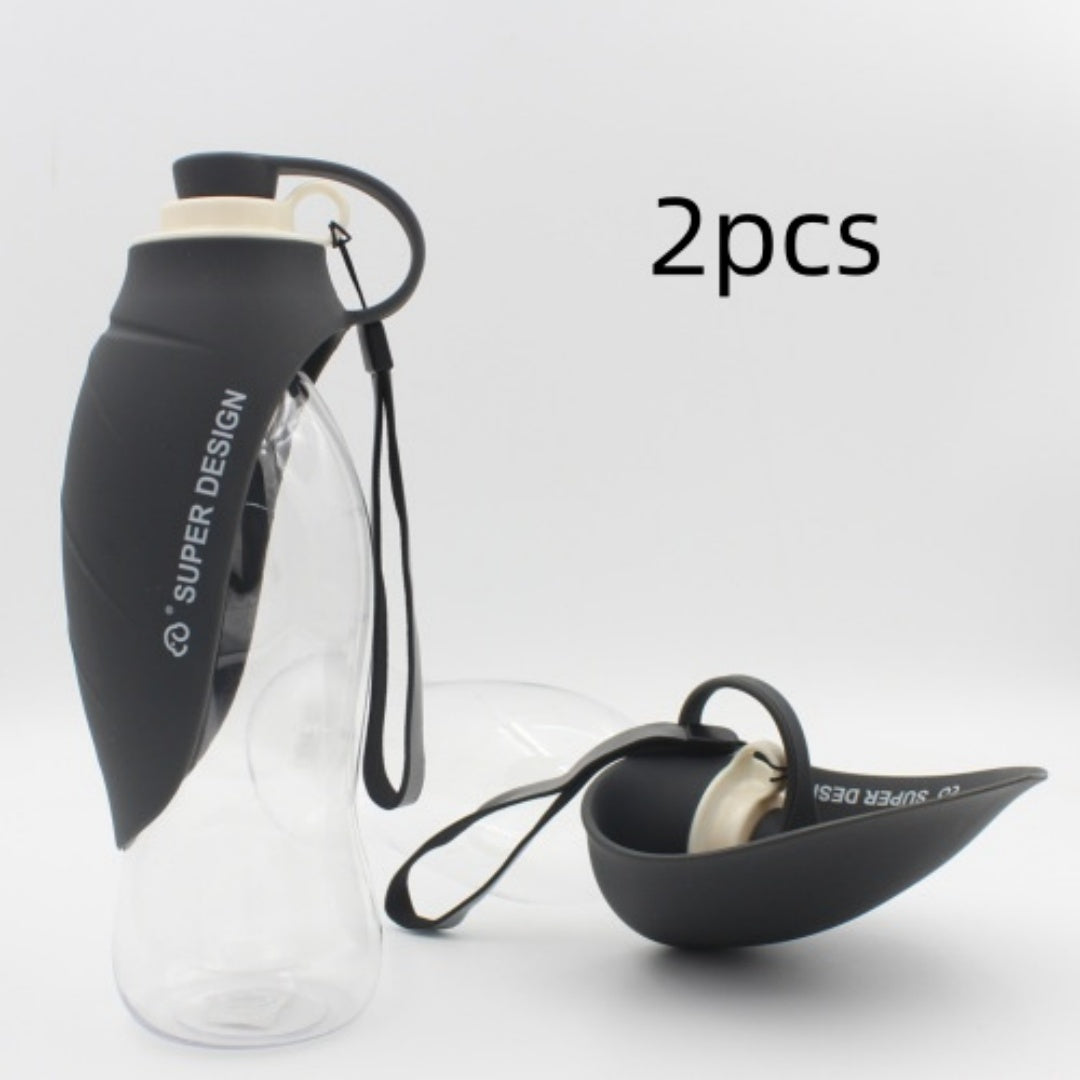 Portable Pet Water Dispenser Leak Proof Bottle With Cup Bowl