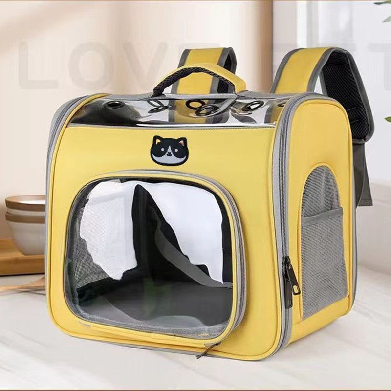 Outdoor Breathable Transparent Pet Carrier With Spacious Design