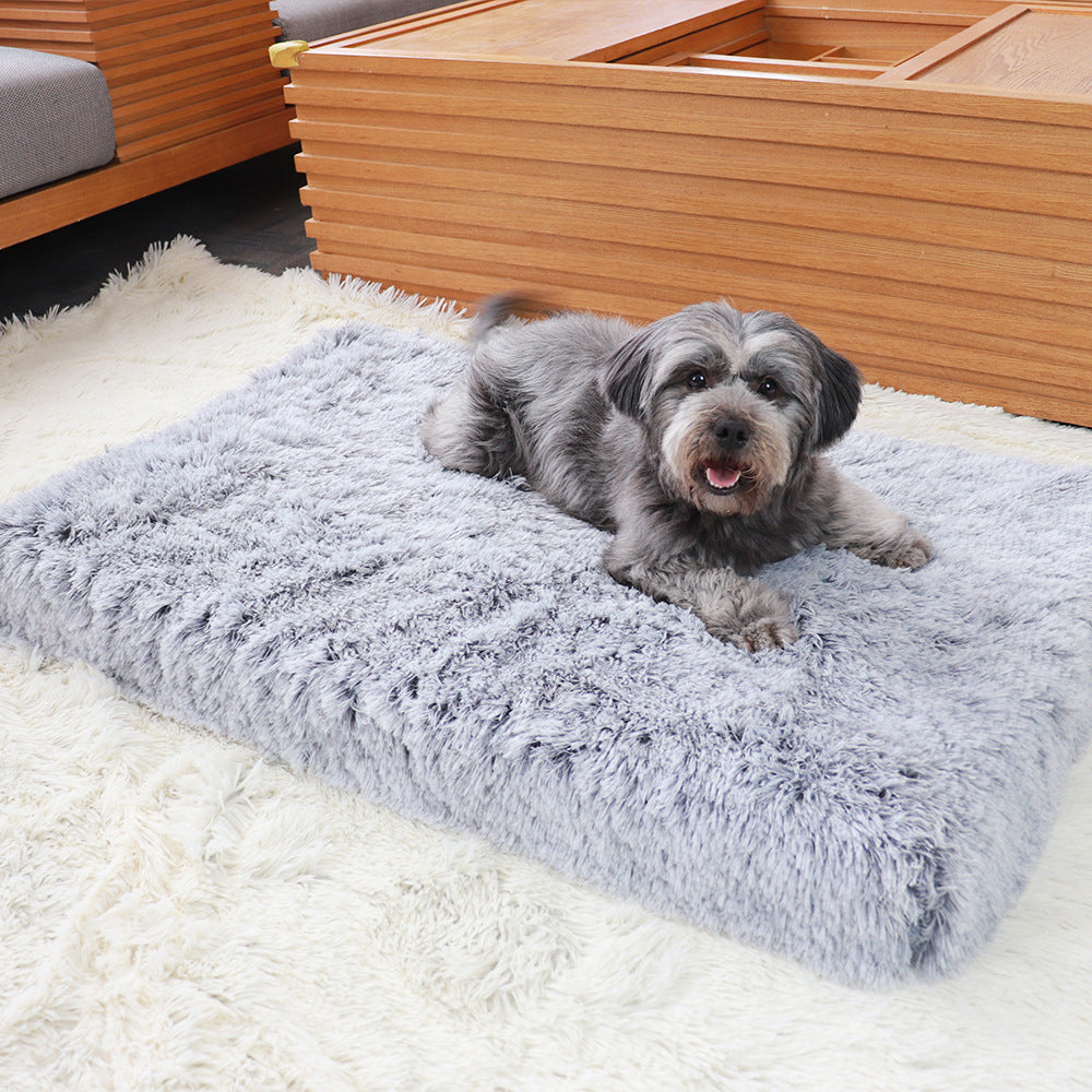 Plush Square Pet Bed Memory Foam Soft Deep Sleep Sofa
