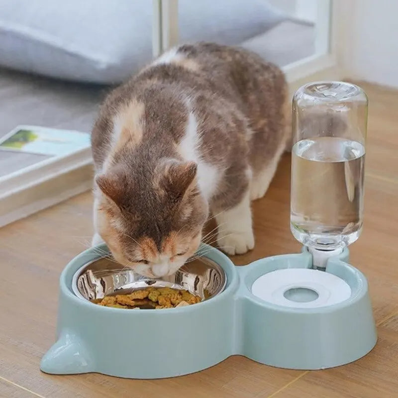 Automatic Pet Food And Water Feeder Bowl Fountain Dispenser