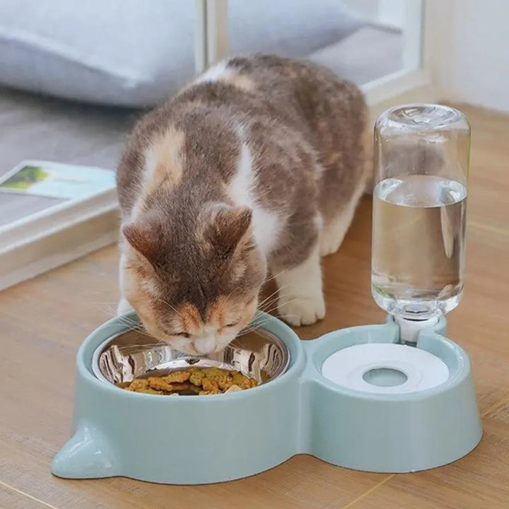 Automatic Pet Food And Water Feeder Bowl Fountain Dispenser