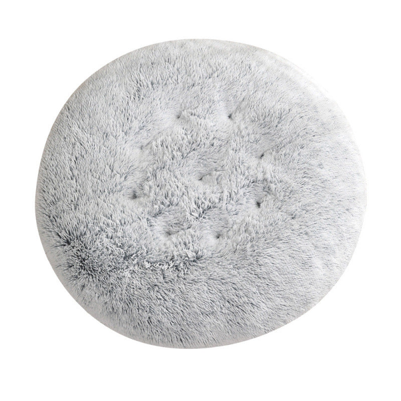 Round Plush Pet Bed Warm Soft Sleep Mat for Pets