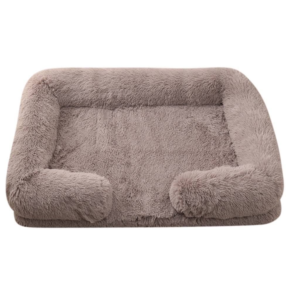 Plush Round Pet Bed For Warm Winter Comfort