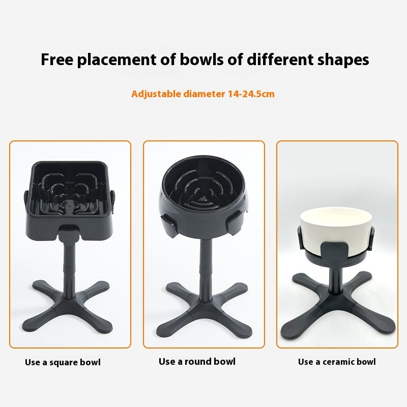Adjustable Height Pet Bowl Stand Anti-Tumble Feeding Holder