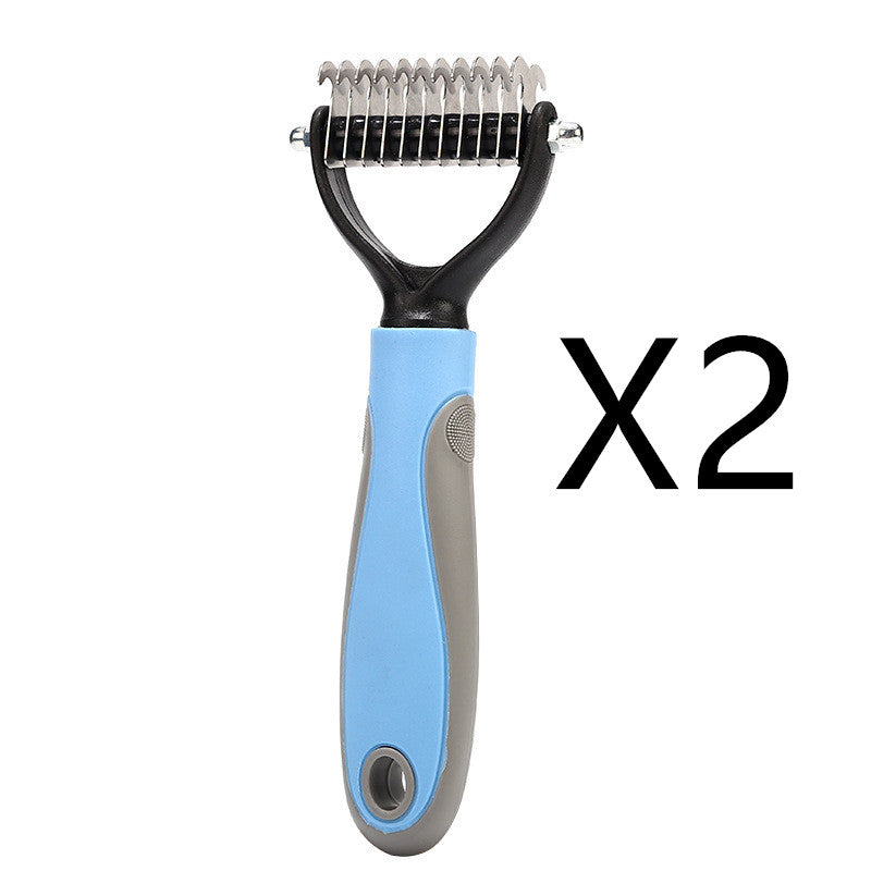 Double-Sided Stainless Pet Brush Hair Removal and Dematting Tool