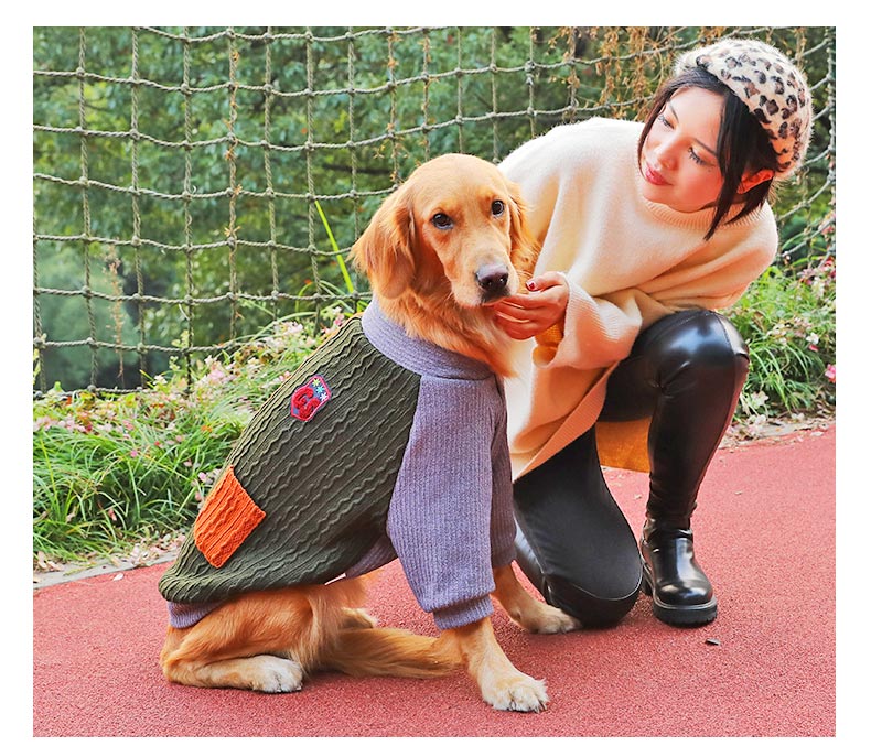 Pet Winter Thickened Sweater Warm Large Knit Clothing