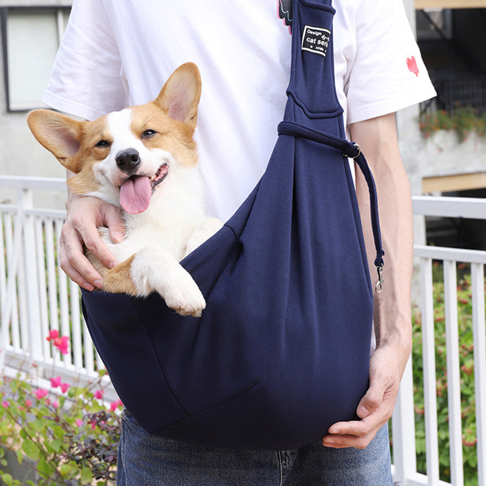 Comfortable Cotton Pet Carrier Bag Shoulder Sling Tote For Travel