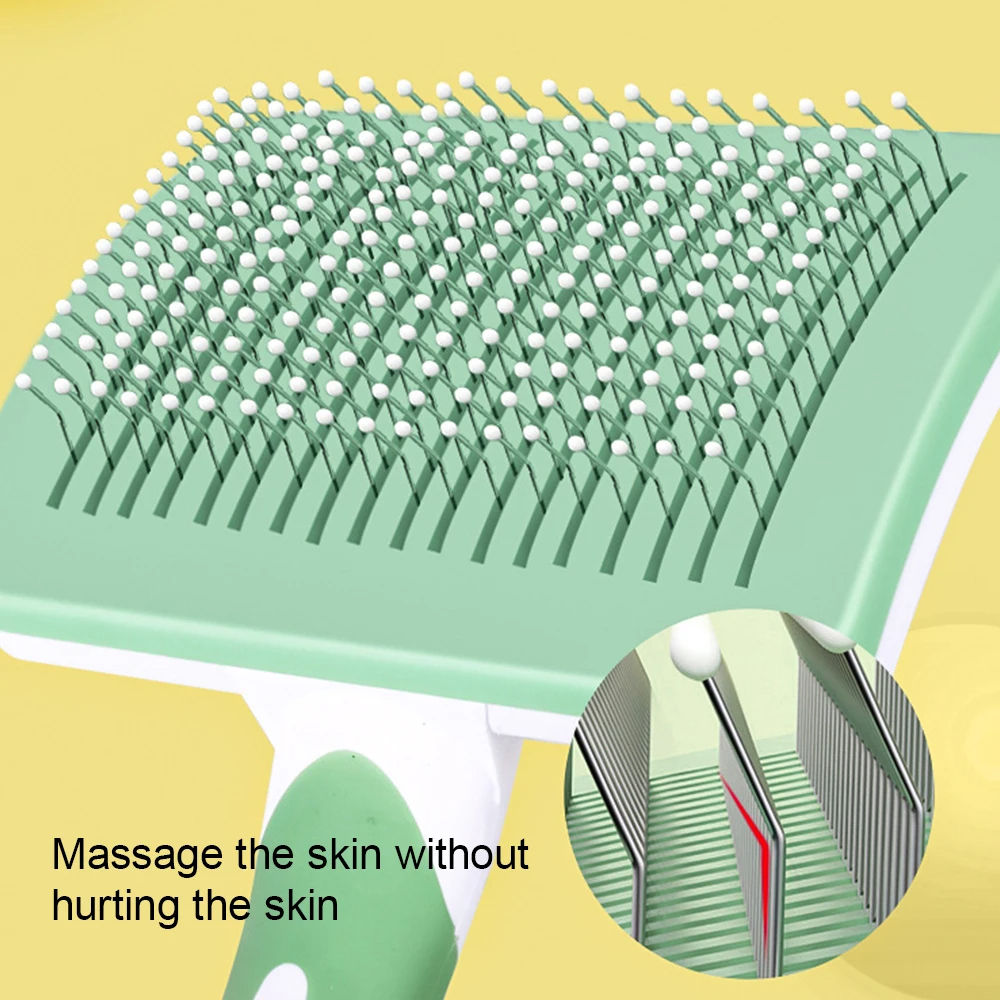 Self Cleaning Slicker Brush For Pet Hair Removal And Grooming