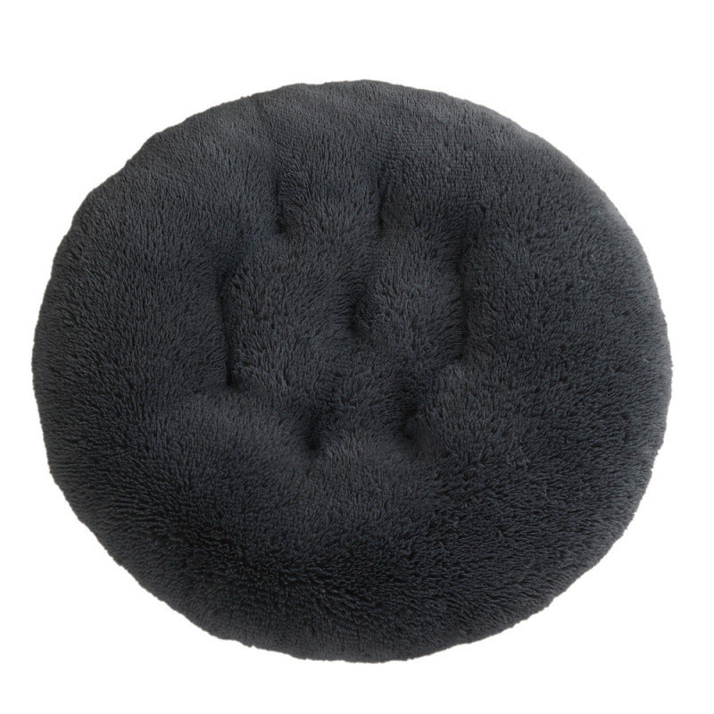 Round Plush Pet Bed Warm Soft Sleep Mat for Pets