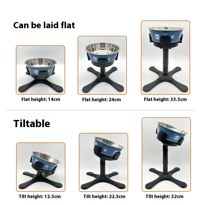 Adjustable Height Pet Bowl Stand Anti-Tumble Feeding Holder