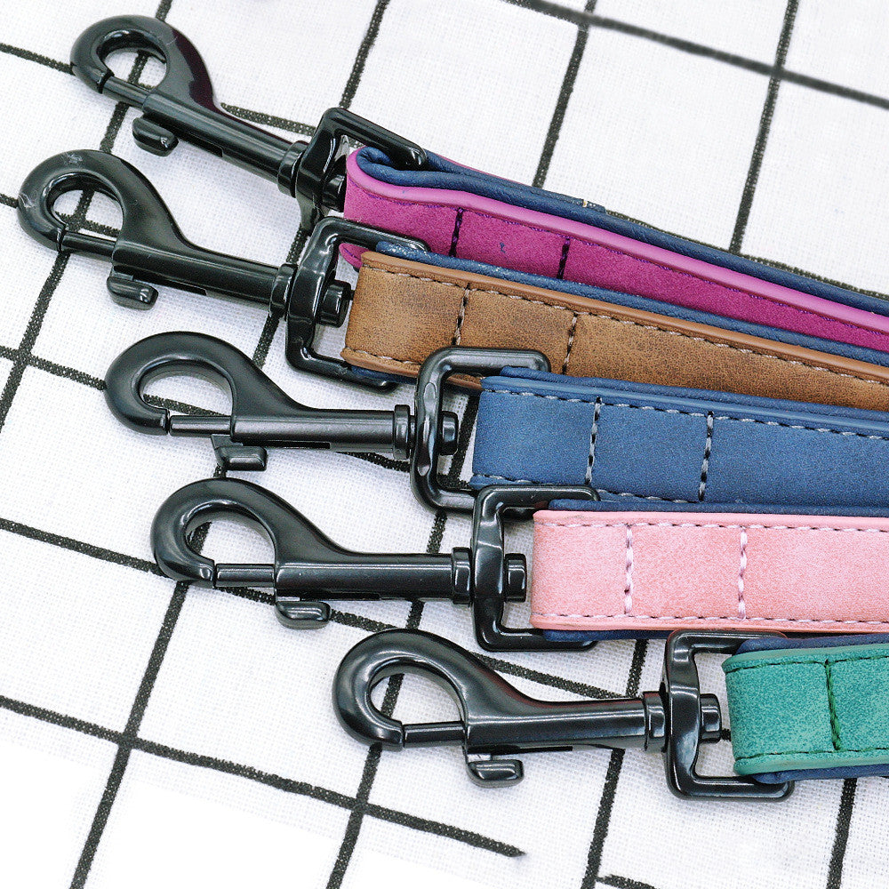 Pet Leash Durable Pull-Resistant Leather Walking Lead