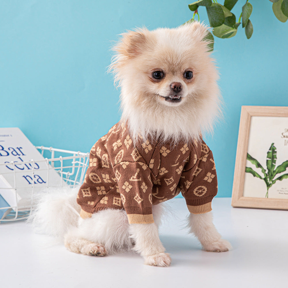 Pet Sweater Autumn Winter Thick Warm Soft Knit Clothing