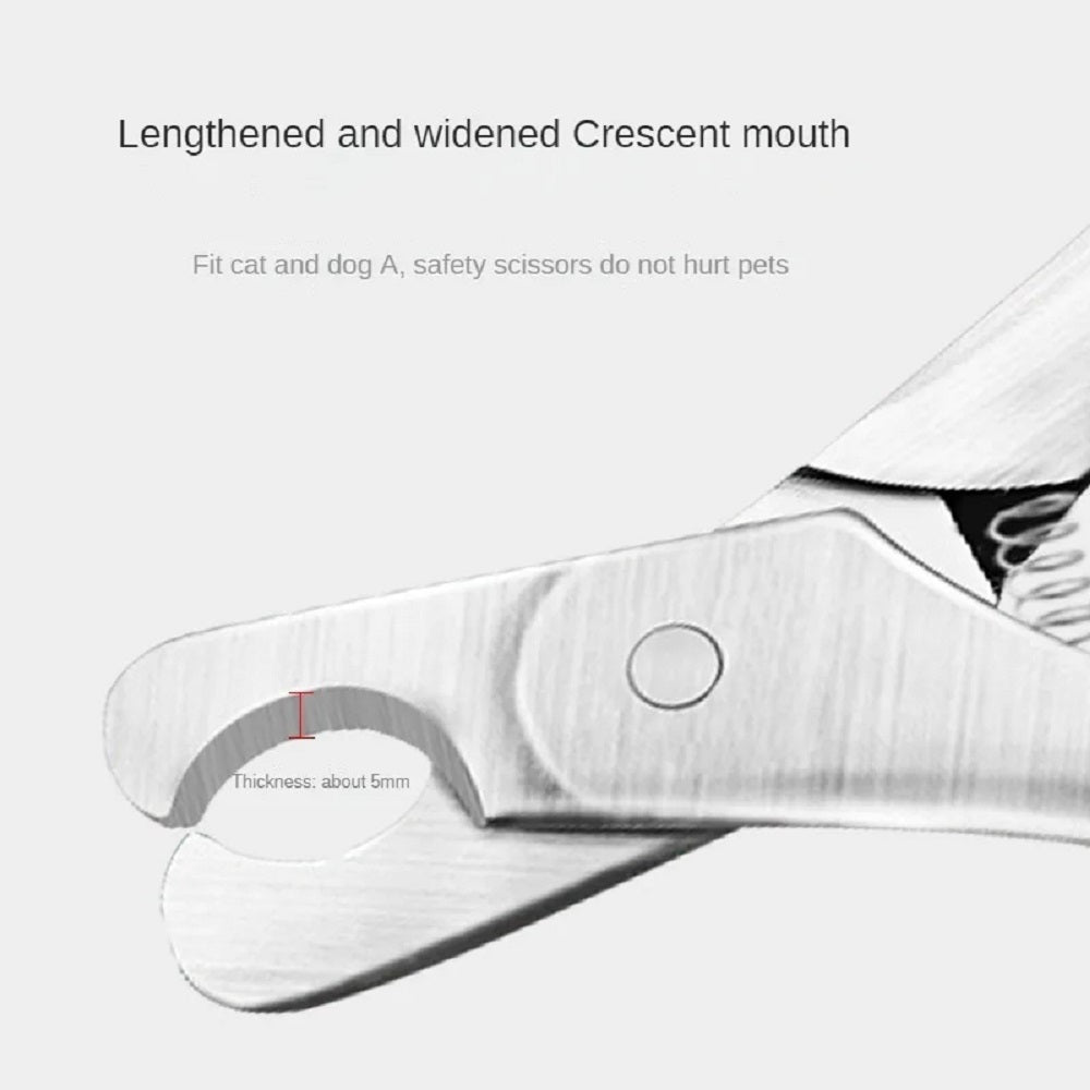 Professional Pet Nail Clipper With Safety Guard Stainless Steel Cutter