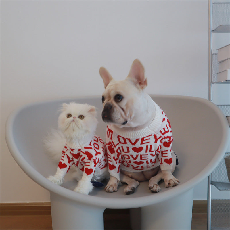 Pet Padded Sweater Warm Soft Knit Clothing for Pets