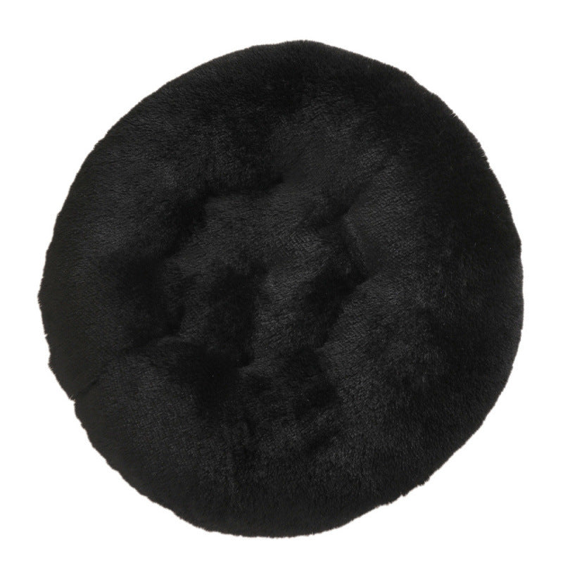 Round Plush Pet Bed Warm Soft Sleep Mat for Pets