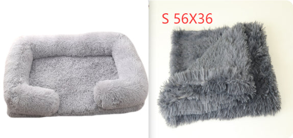 Plush Round Pet Bed For Warm Winter Comfort