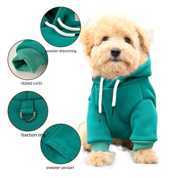 Pet Fashion Hooded Sweater Simple Warm Knit Clothing