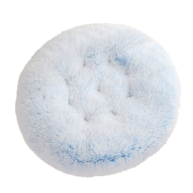 Round Plush Pet Bed Warm Soft Sleep Mat for Pets