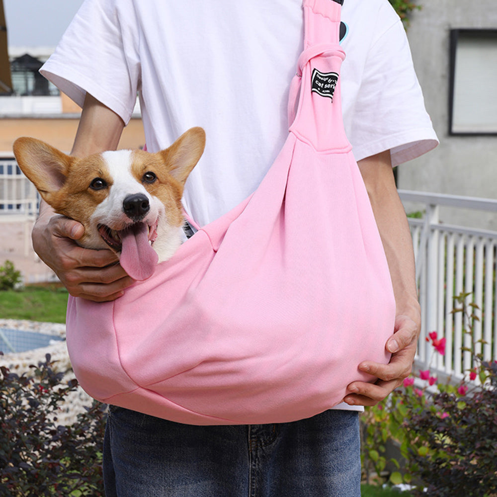 Comfortable Cotton Pet Carrier Bag Shoulder Sling Tote For Travel