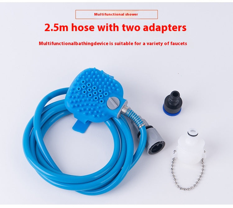 Pet Bathing Gloves Silicone Nozzle Handheld Massage Shower Brush