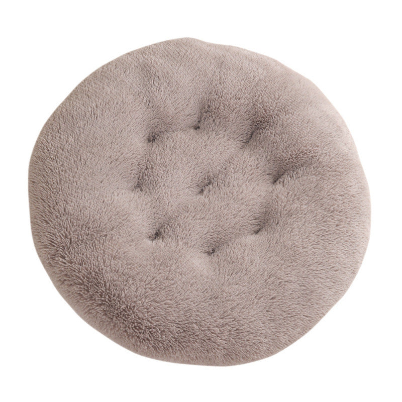 Round Plush Pet Bed Warm Soft Sleep Mat for Pets