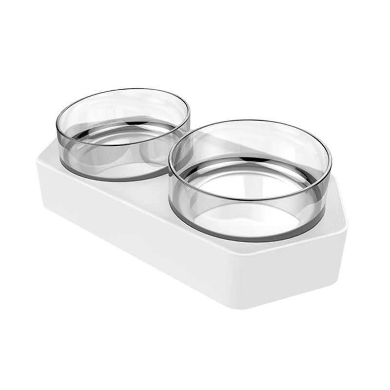 Ceramic Double Pet Bowl Water and Food Holder with Neck Support