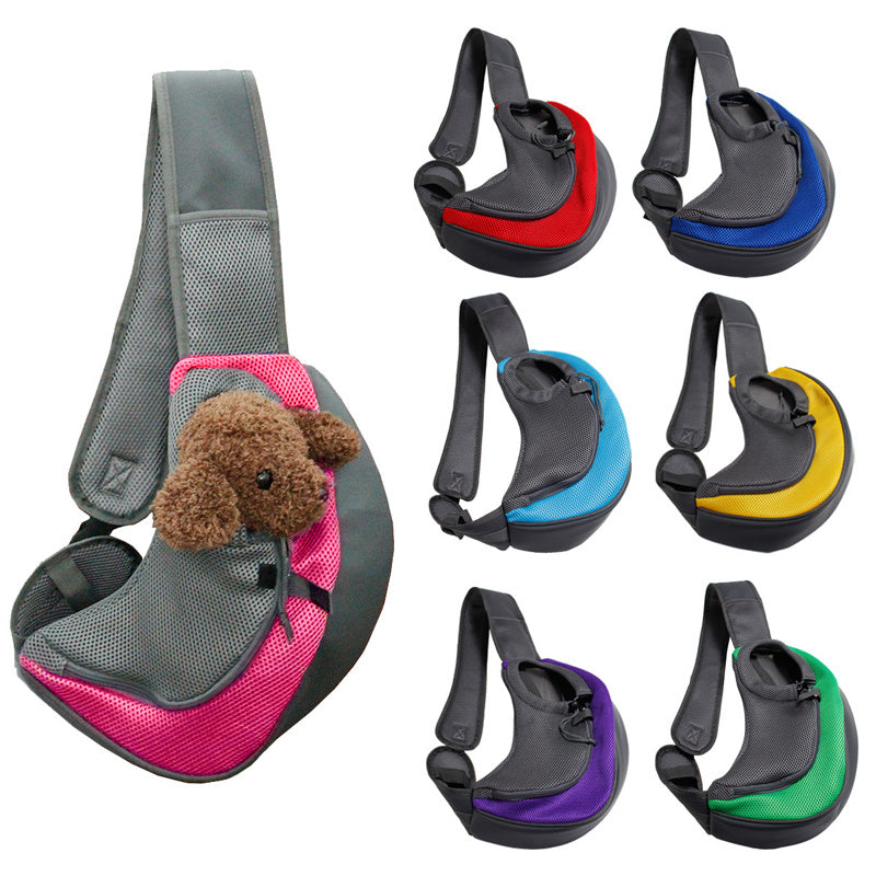 Outdoor Mesh Pet Carrier Bag Comfortable Single Shoulder Sling Tote