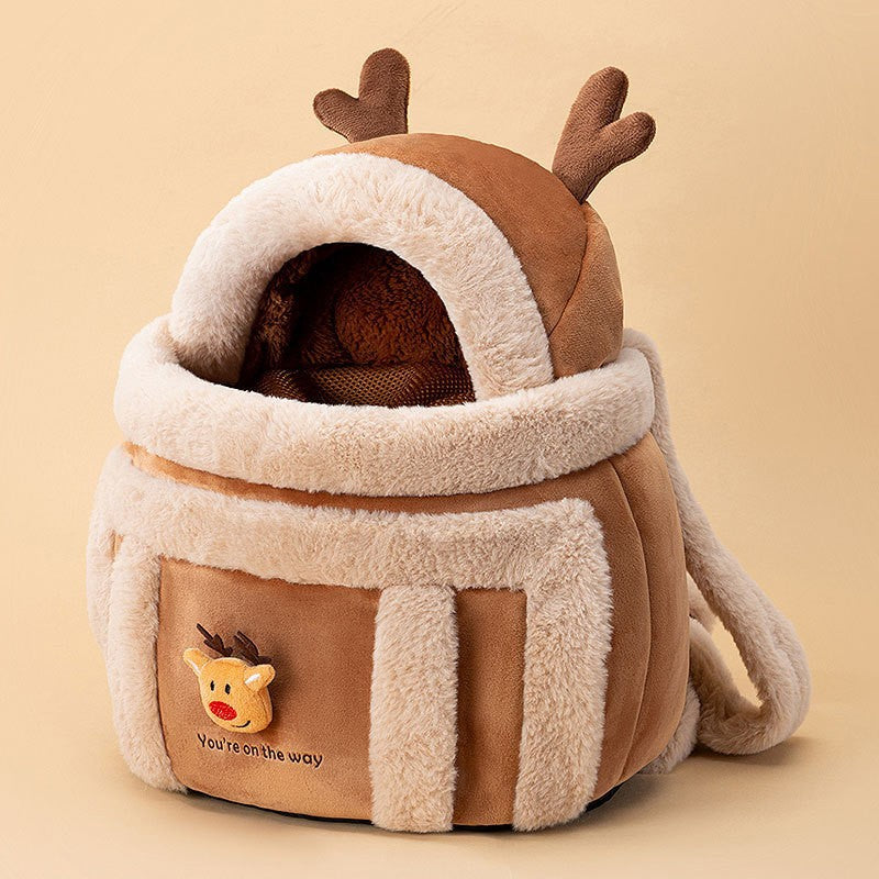 Animal-Shaped Pet Carrier Backpack With Shoulder Strap For Travel